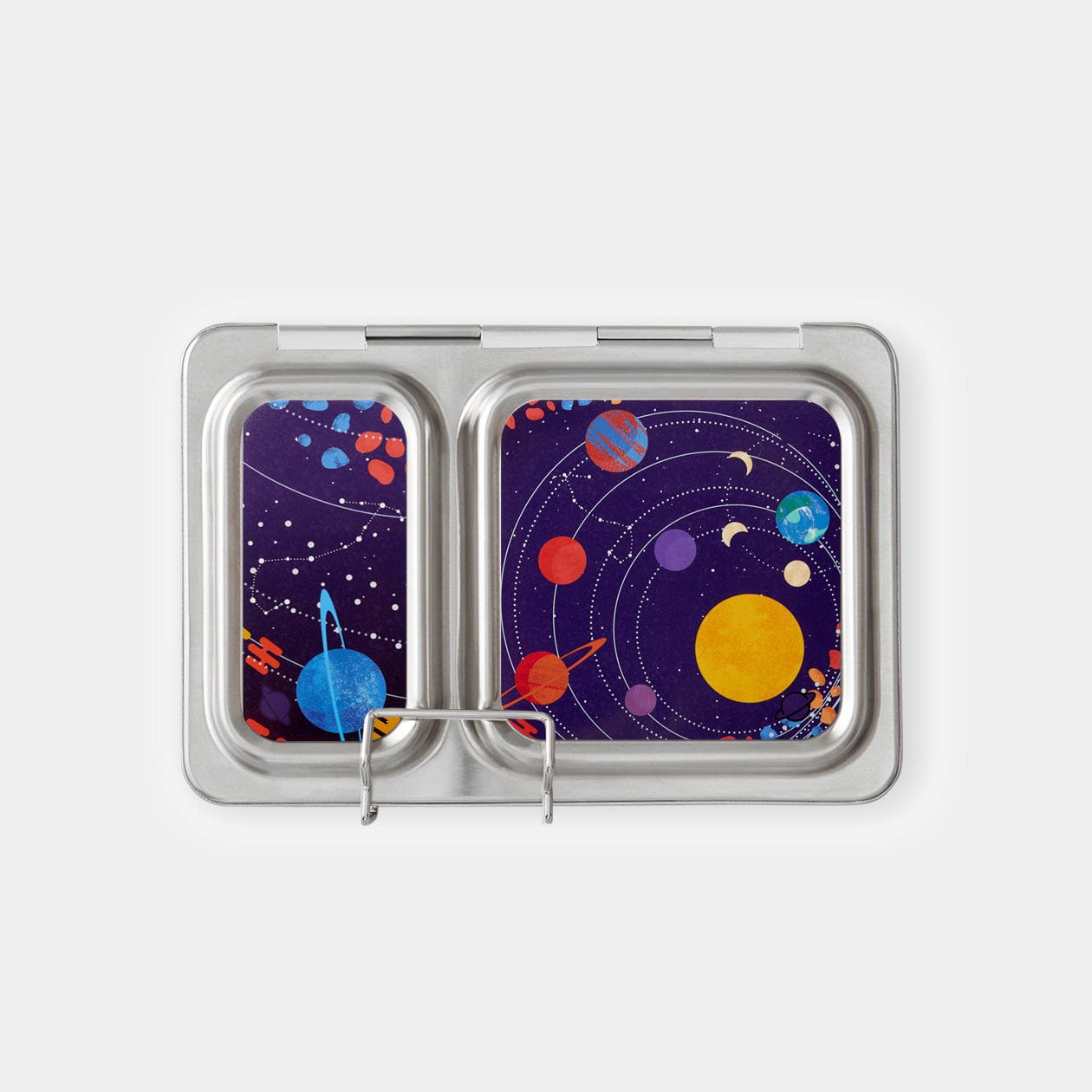 Planet Box 5 Compartment Lunch Box, Aluminum Neon Fruit Magnets