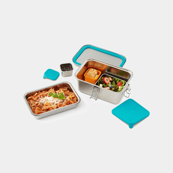 Bento Box Double Layer Lunch Box for Kids and Adults Leakproof Lunch  Containers with Removable Stainless Steel Tray Microwave Safe