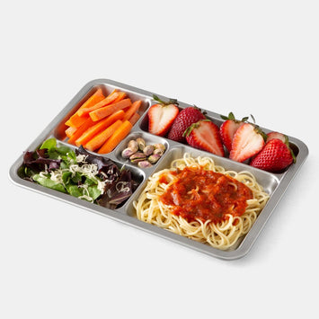  PlanetBox LAUNCH Classic Stainless Steel Bento Lunch Box with 3  Compartments for Adults and Kids (P5002N): Home & Kitchen
